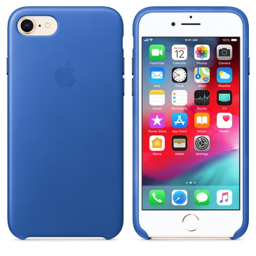 APPLE Custodia in pelle per iPhone 8 / 7 - Blu Mare